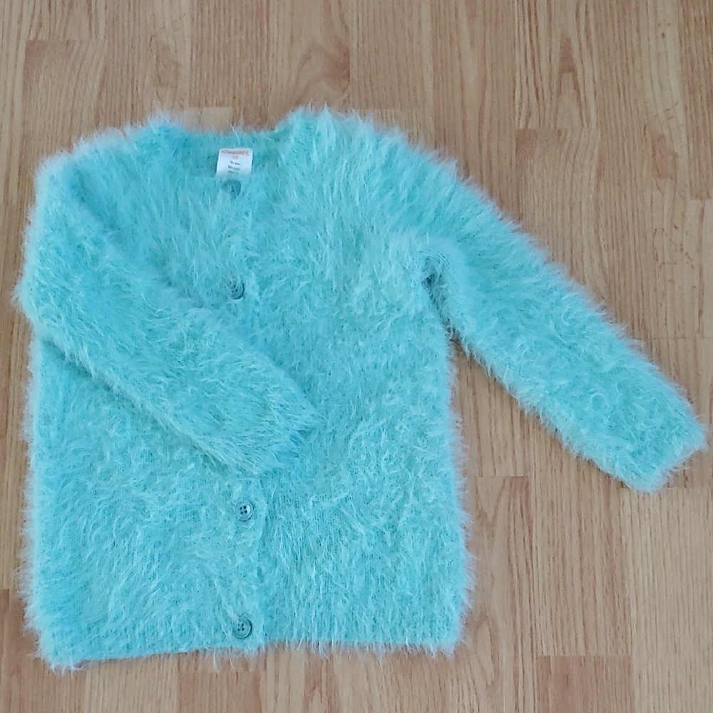 Gymboree Aqua Fuzzy Kids Sweater